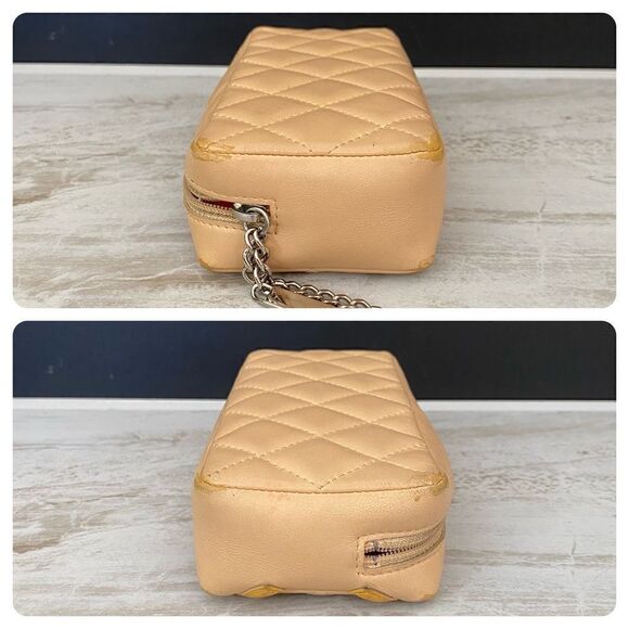 CHANEL CC Cambon line leather pouch Beige/orange - Picture 13 of 15